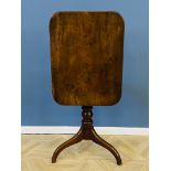 19th century mahogany tilt top occasional table