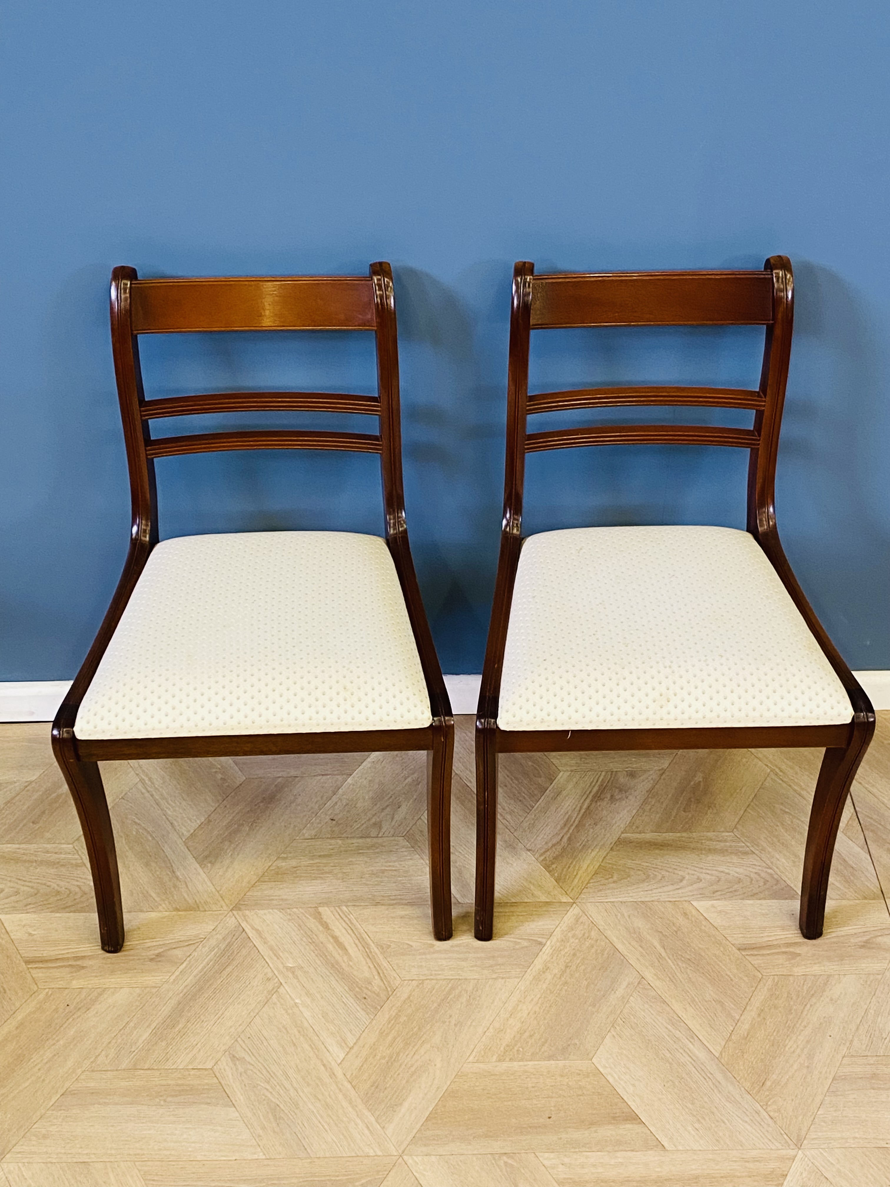 Set of six mahogany Regency style dining chairs - Image 6 of 7