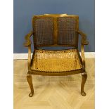 1930's mahogany bergere child's elbow chair