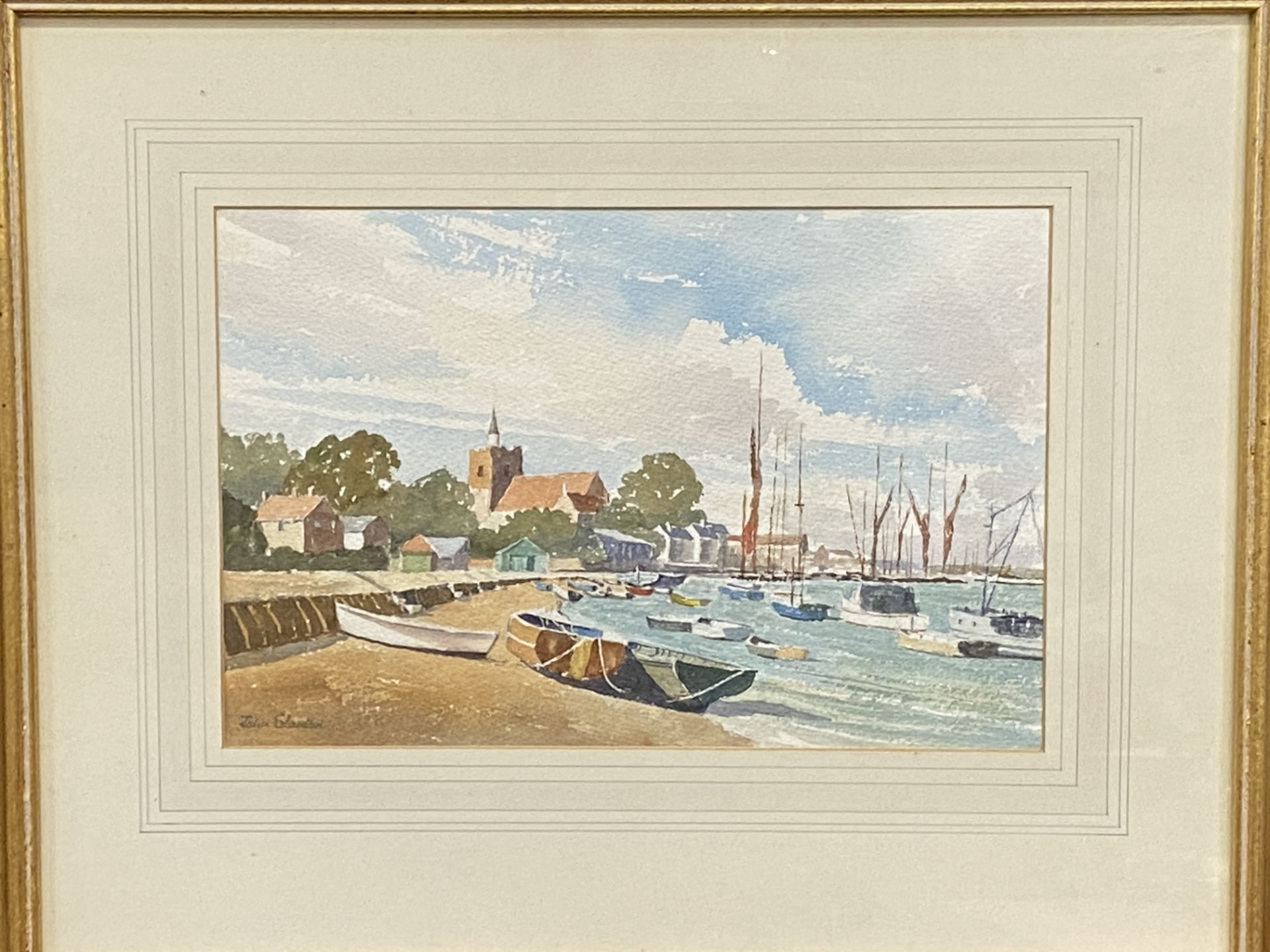 Framed and glazed watercolour signed John Stanton - Image 3 of 4