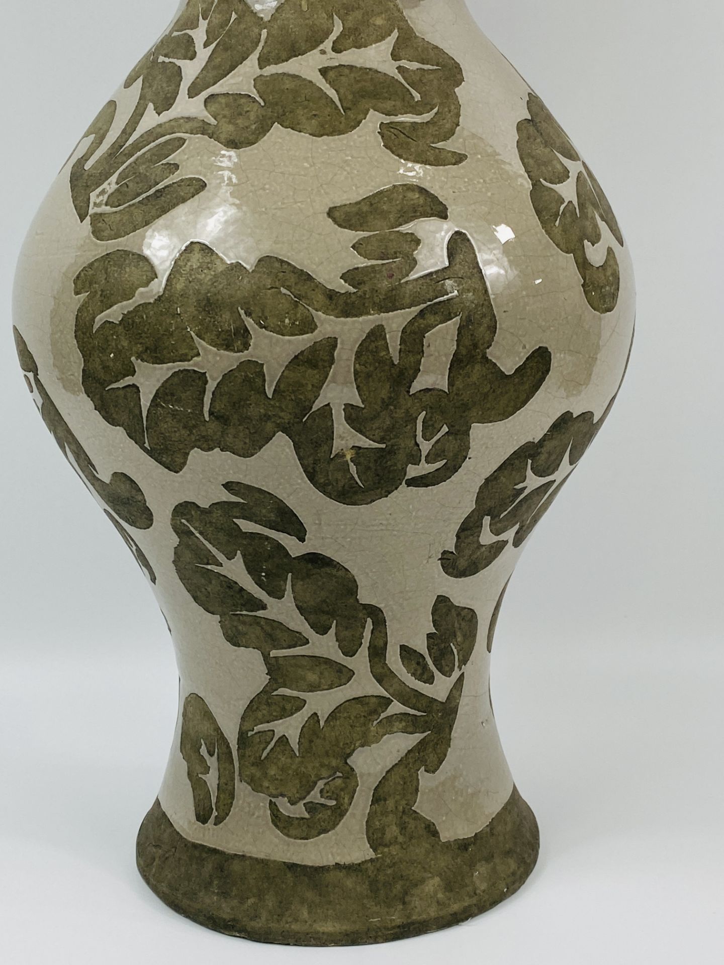 Contemporary majolica triple gourd vase - Image 2 of 5