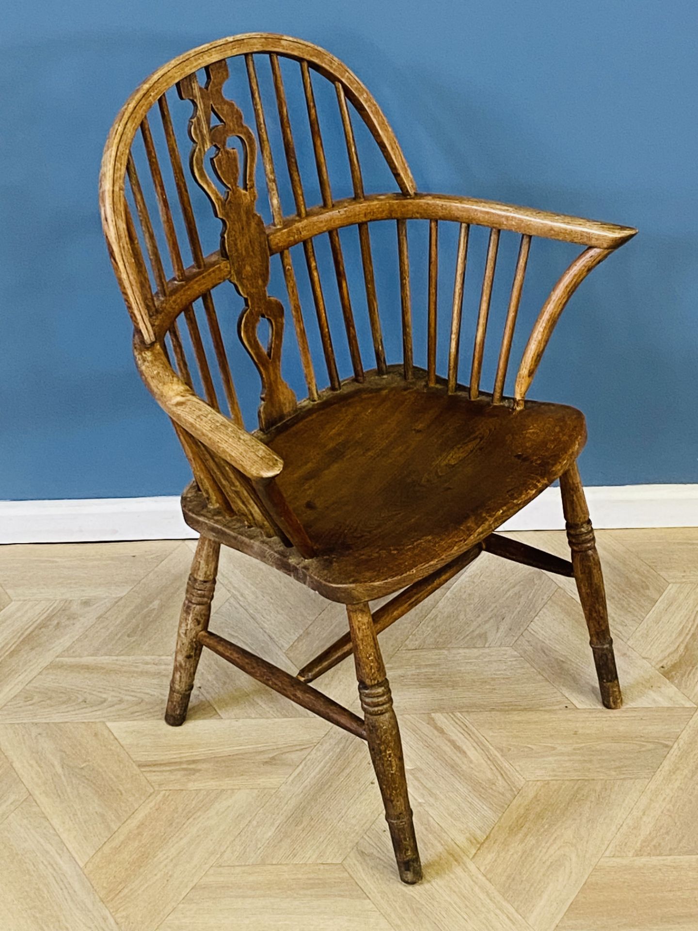 19th century elm country stick back elbow chair - Image 7 of 7