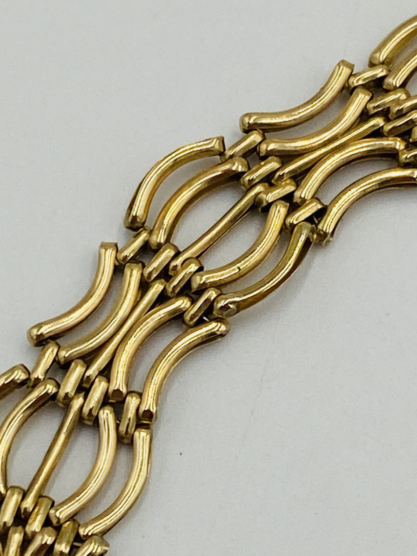 9ct gold bracelet with 9ct gold padlock - Bild 5 aus 5