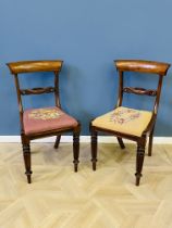 Pair of Regency mahogany bar back chairs