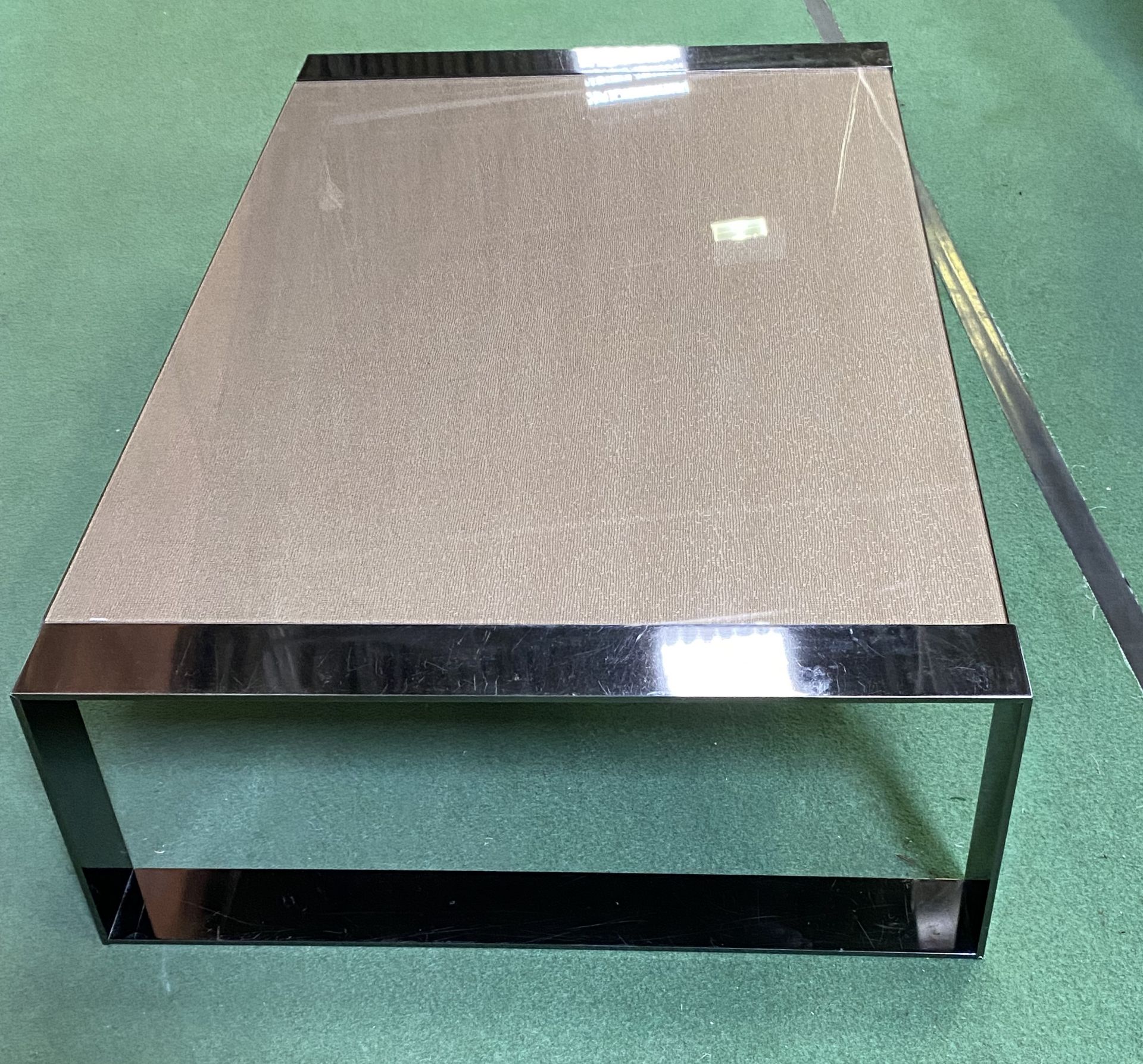 Coffee table with glass top