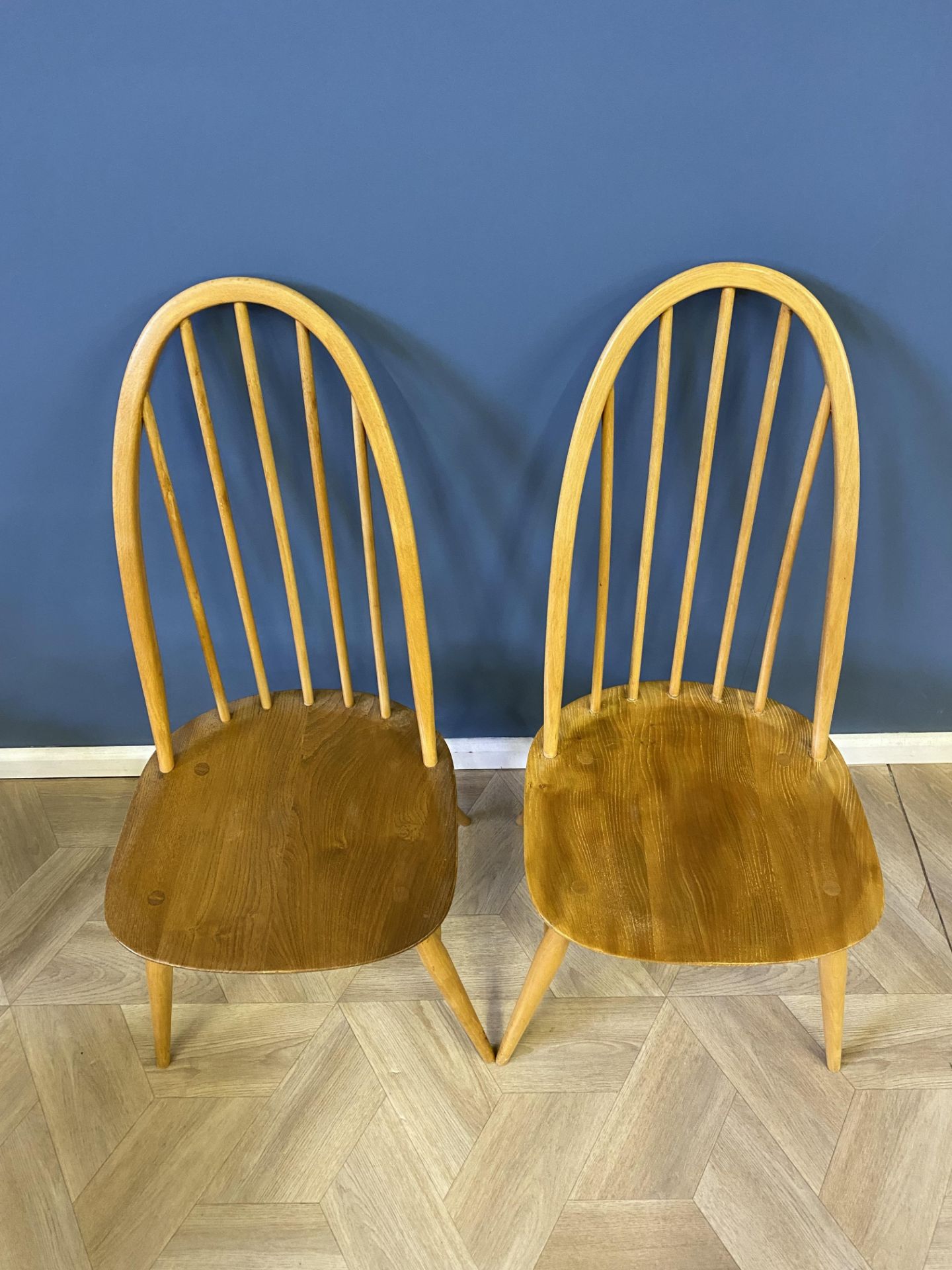 Set of eight Ercol dining chairs to include two carvers - Image 4 of 10