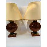 Pair of ceramic table lamps