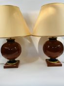 Pair of ceramic table lamps