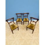 Set of four William IV rosewood dining chairs