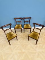 Set of four William IV rosewood dining chairs