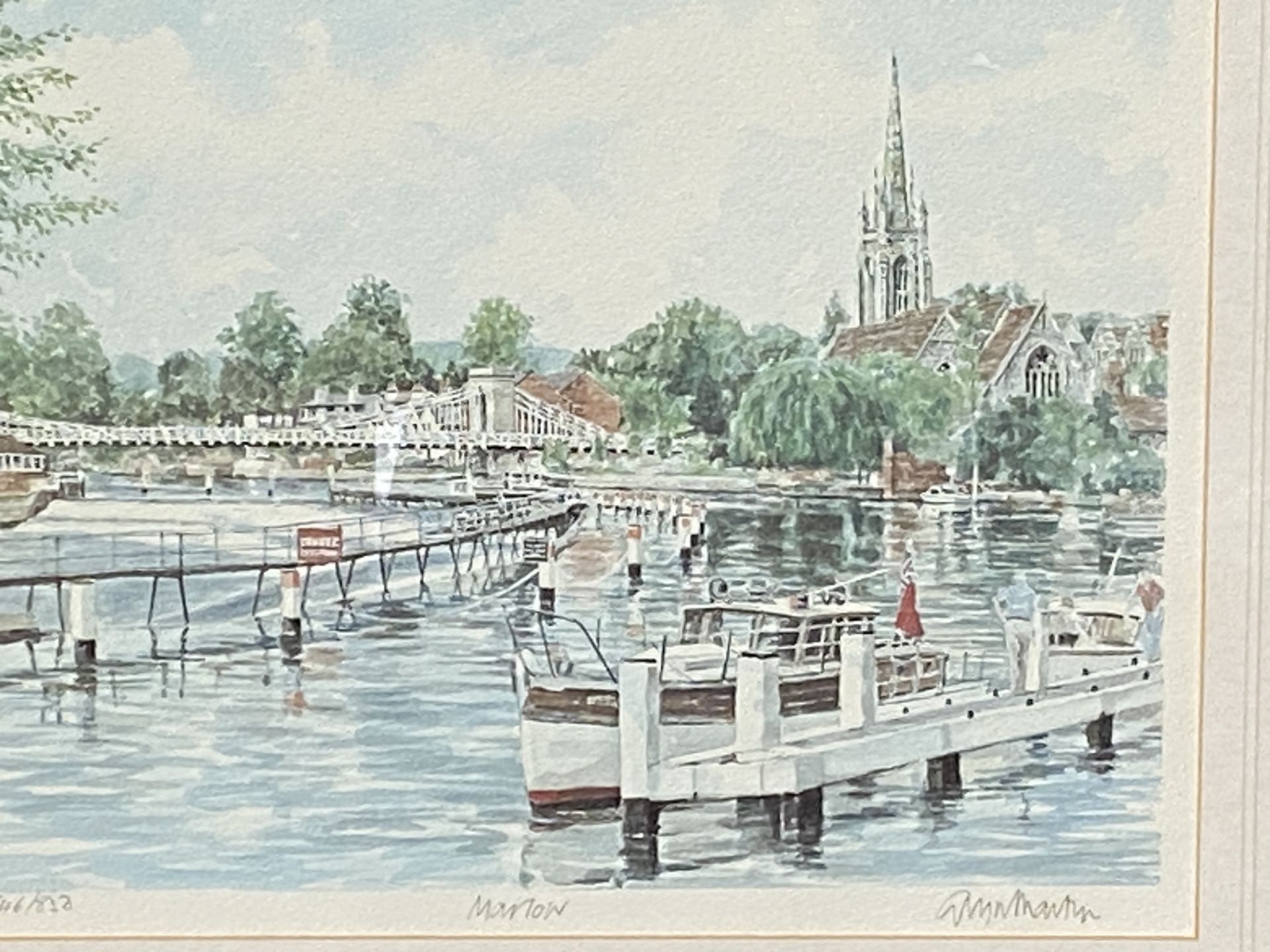 Framed and glazed limited edition prints of Henley on Thames and Marlow. - Image 4 of 5