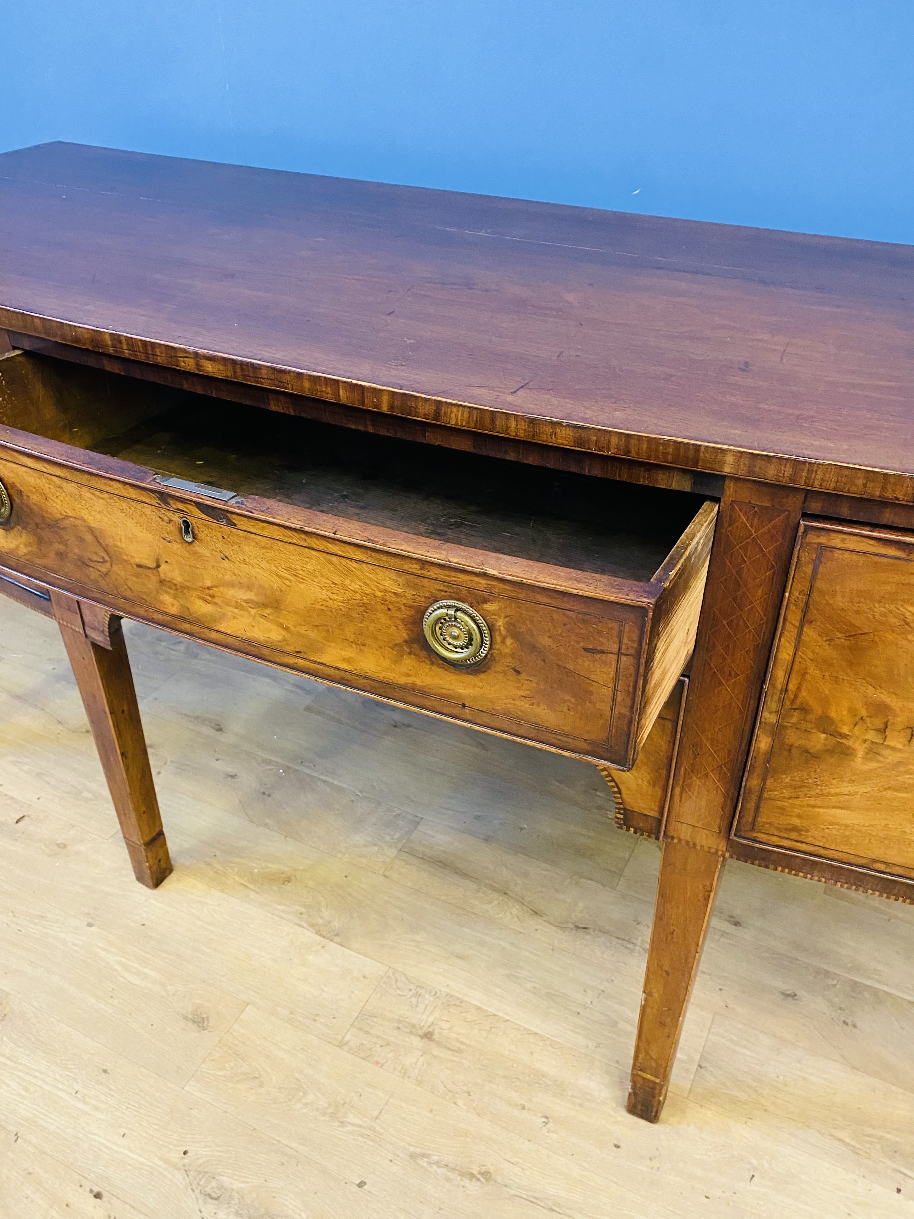19th century bow fronted sideboard - Image 7 of 8