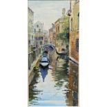 Framed and glazed watercolour "Venice Canal" by Wendy Jelbert