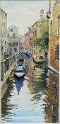 Framed and glazed watercolour "Venice Canal" by Wendy Jelbert