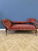 Edwardian mahogany chaise longue