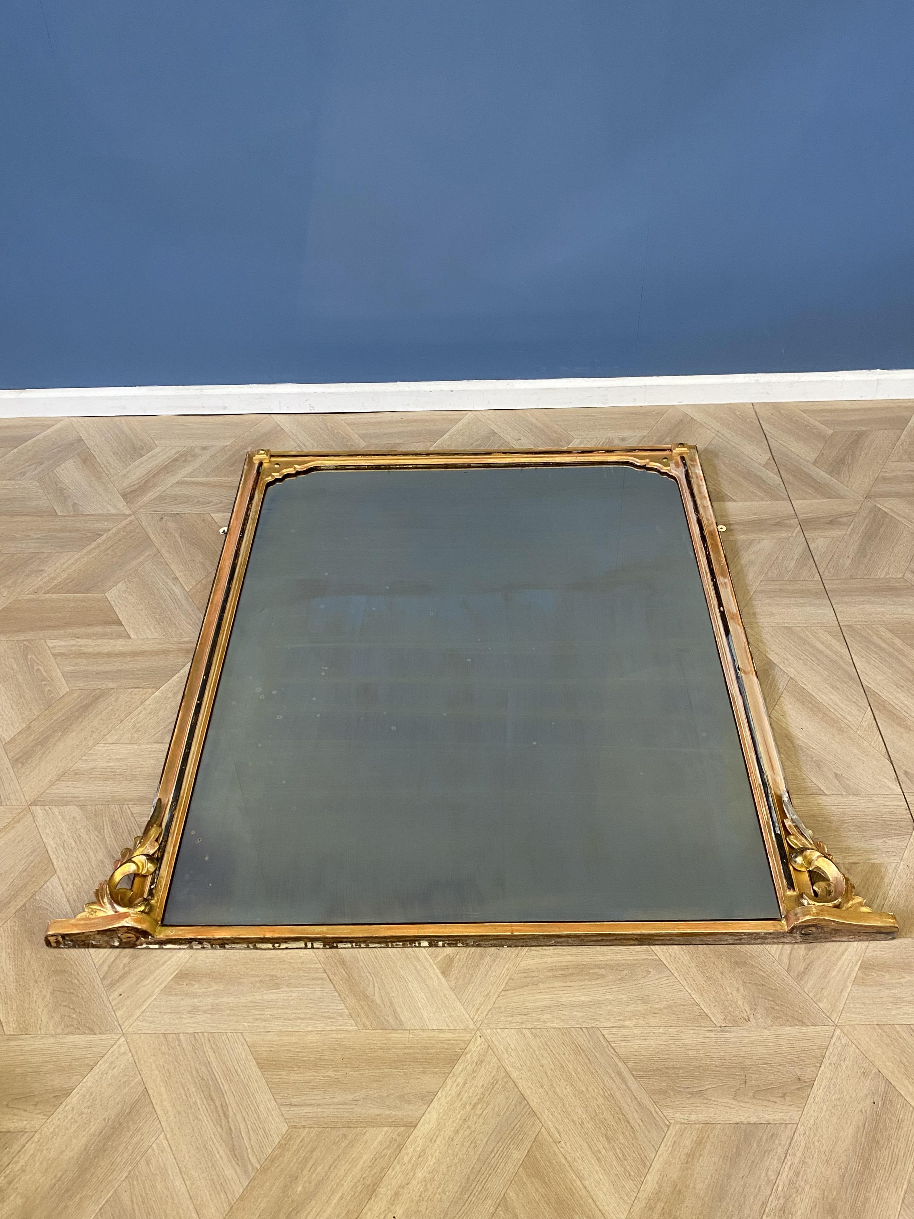 Victorian gilded rectangular overmantle mirror - Image 2 of 8