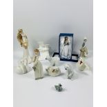 Quantity of ceramic figurines