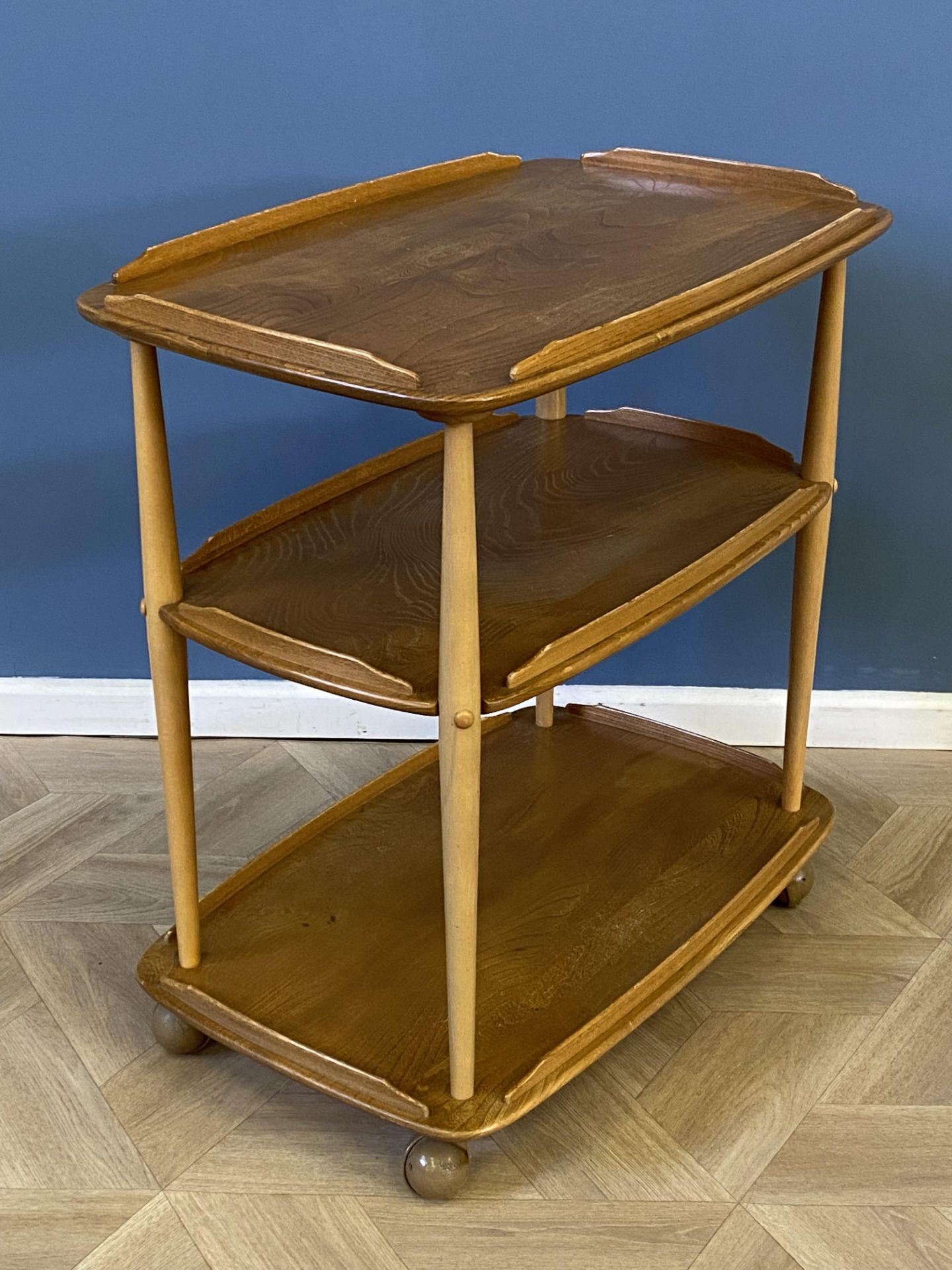 Ercol style three tier serving trolley - Image 2 of 5