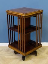 Edwardian mahogany revolving bookcase