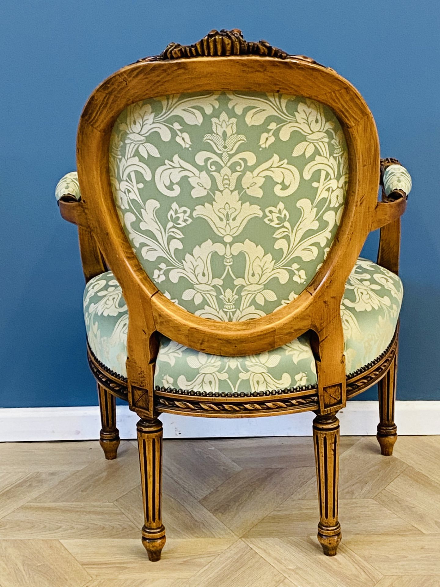 Carved French style open armchair - Image 3 of 5