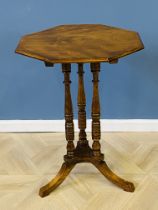 Edwardian octagonal tilt top occasional table