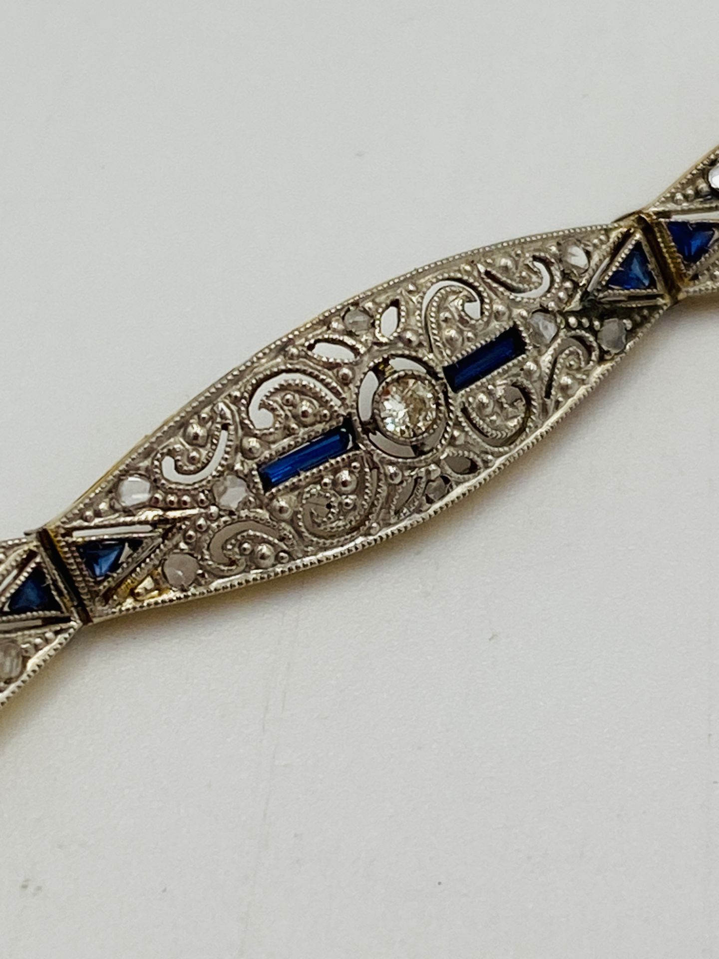 18ct gold, sapphire and diamond bracelet - Image 4 of 6