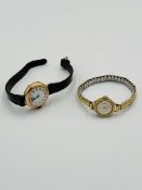 Two ladies wristwatches in 9ct gold cases