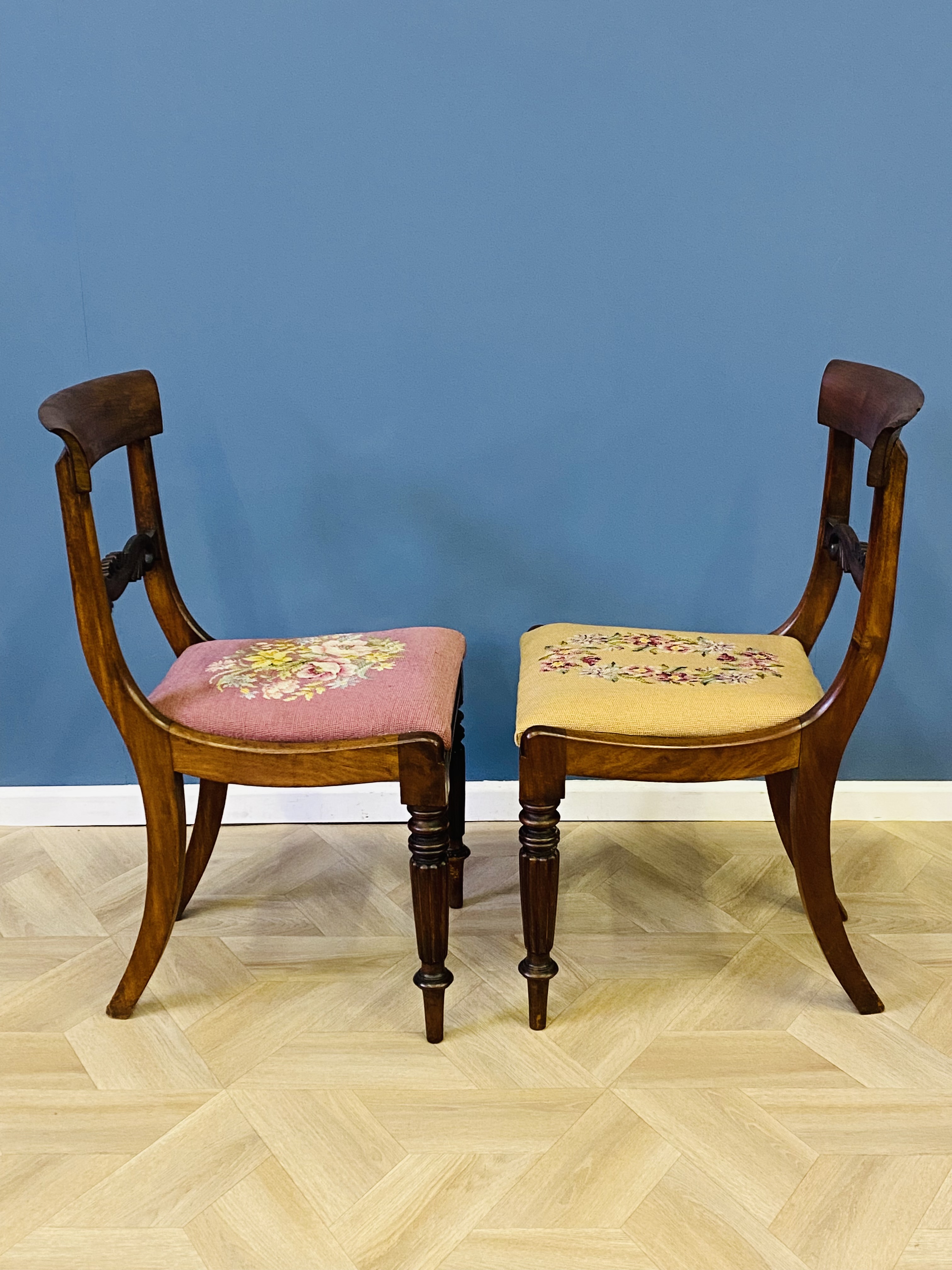 Pair of Regency mahogany bar back chairs - Image 3 of 7