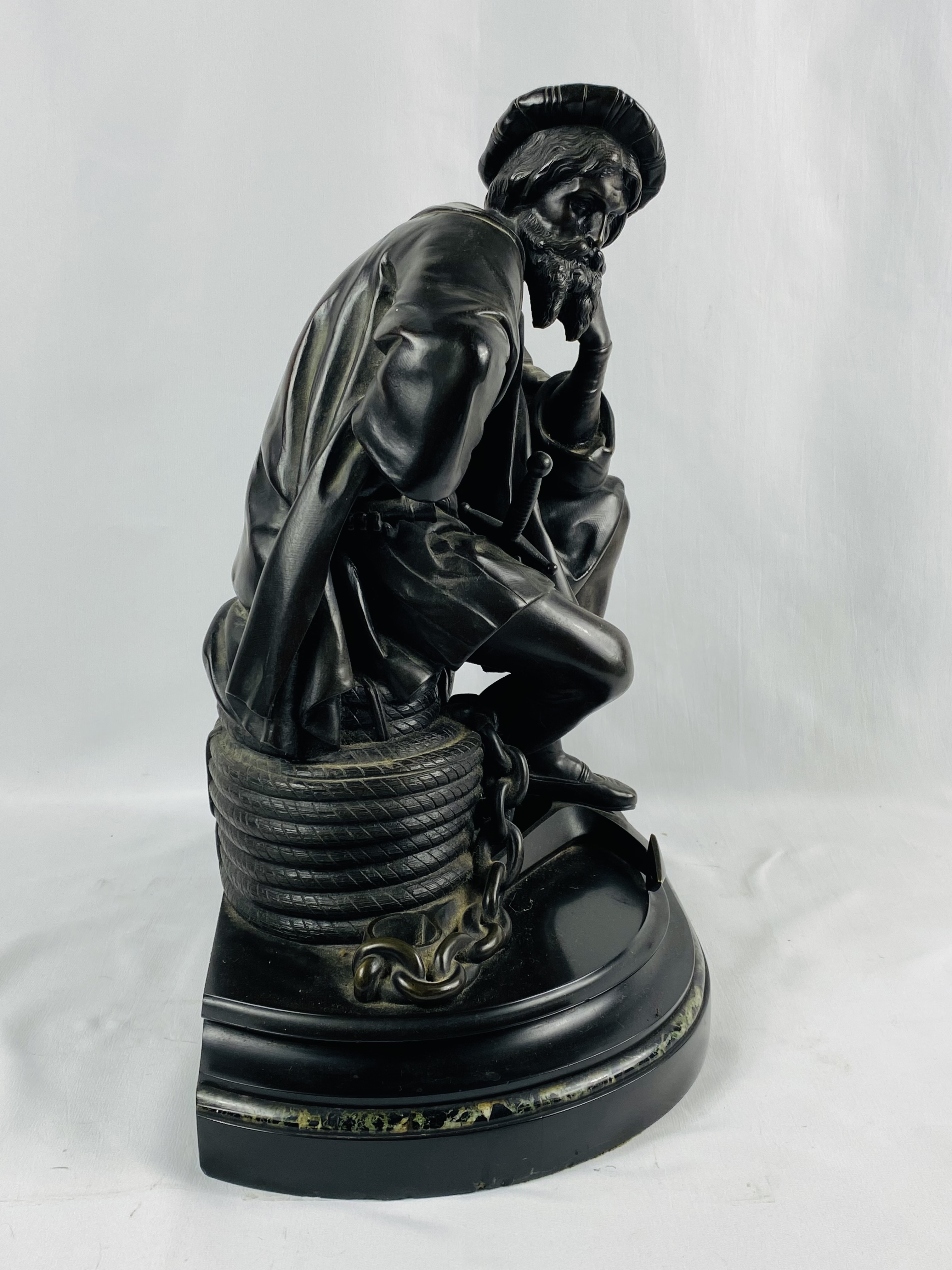 Bronze sculpture of Christopher Columbus - Image 5 of 9