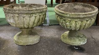 Pair of concrete planters