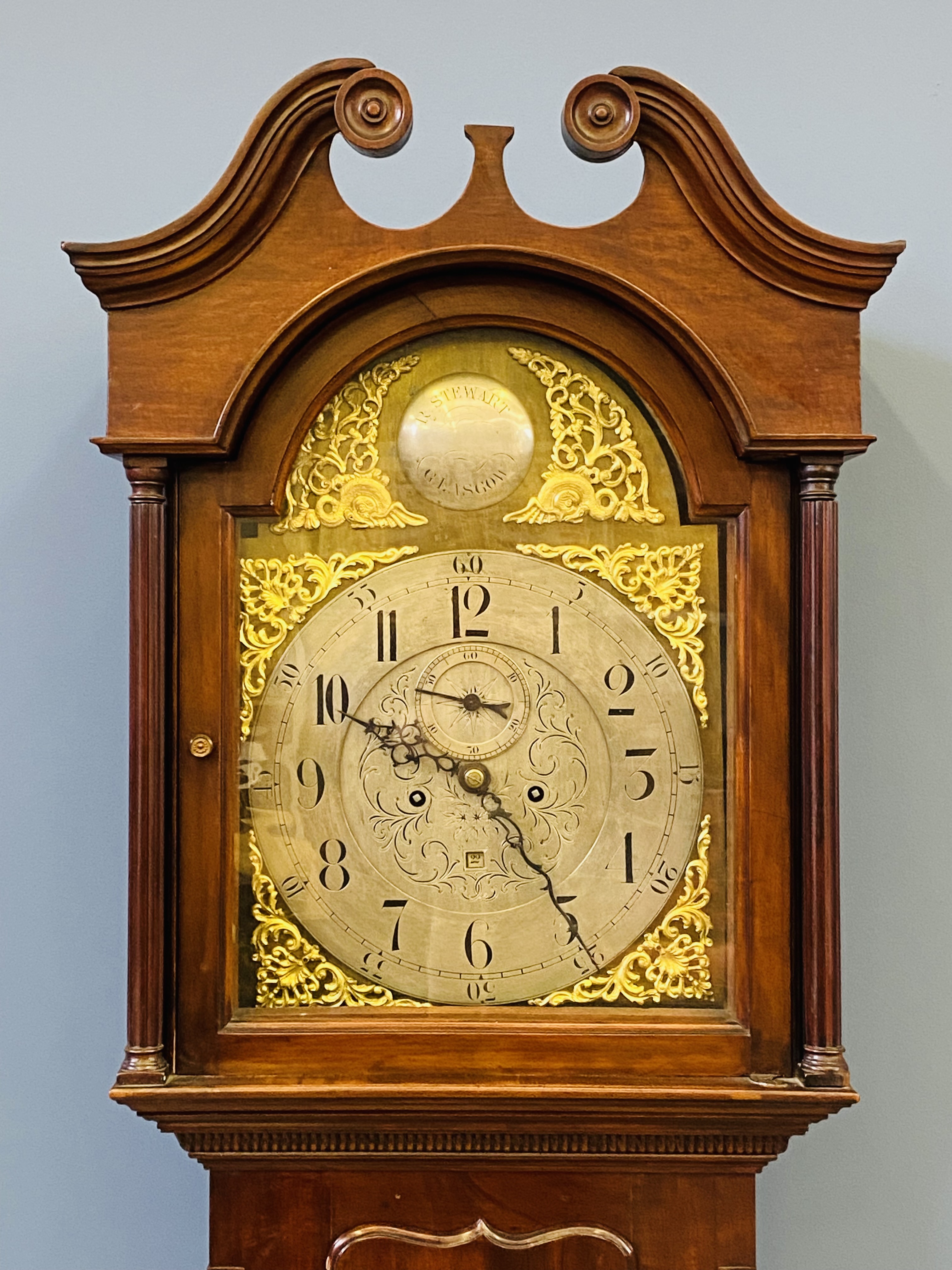 19th century mahogany longcase clock - Image 2 of 8