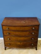 Regency mahogany chest of four drawers