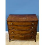 Regency mahogany chest of four drawers