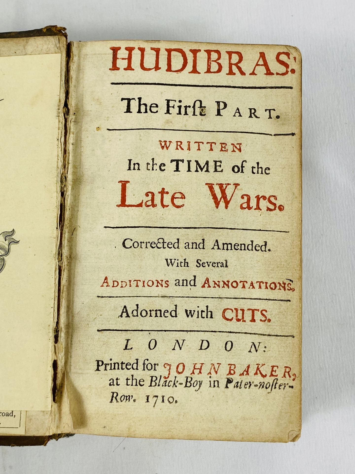 Hudibras, printed 1710 - Image 3 of 3