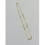 18ct gold and blister pearl necklace