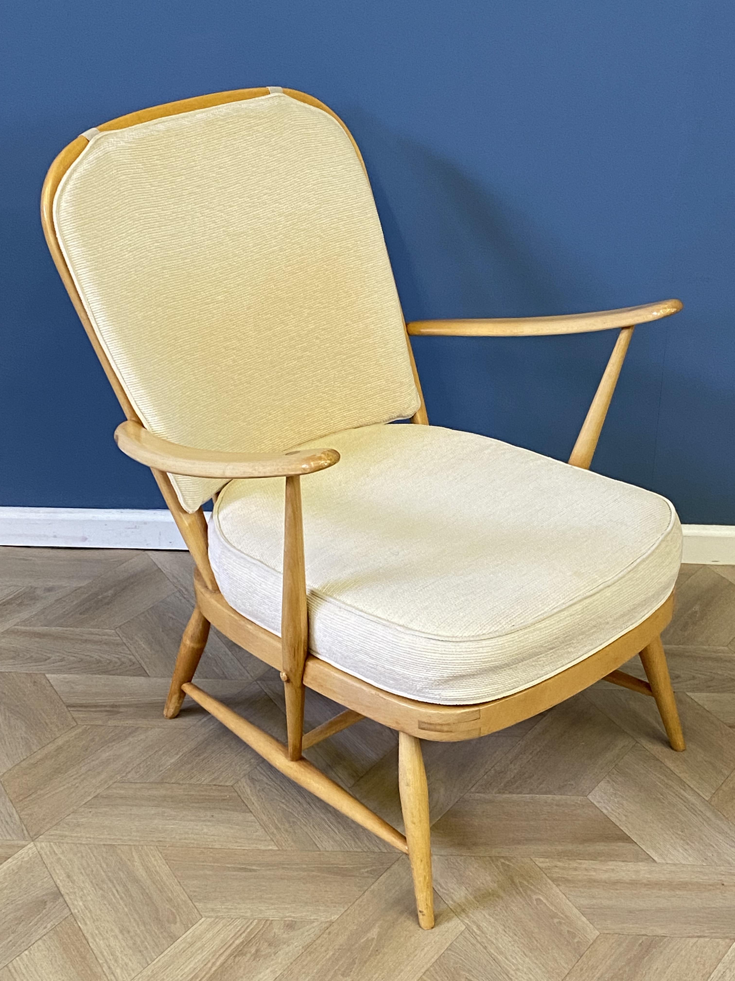 Ercol style open armchair - Image 7 of 7