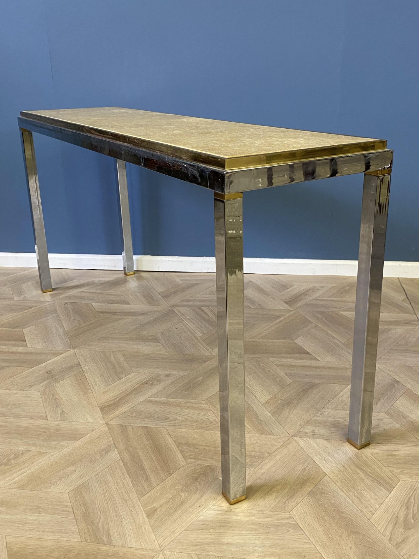 Chrome and brass mounted console table - Bild 7 aus 7
