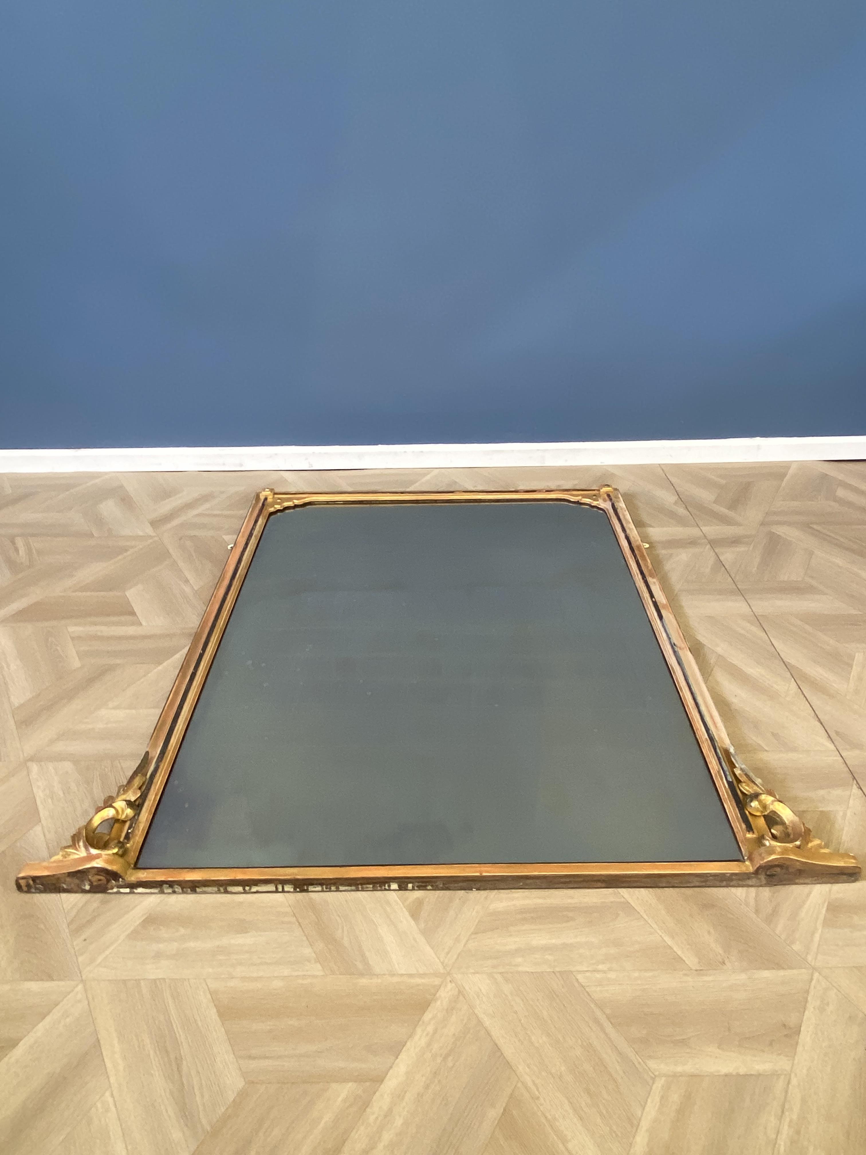 Victorian gilded rectangular overmantle mirror - Image 7 of 8