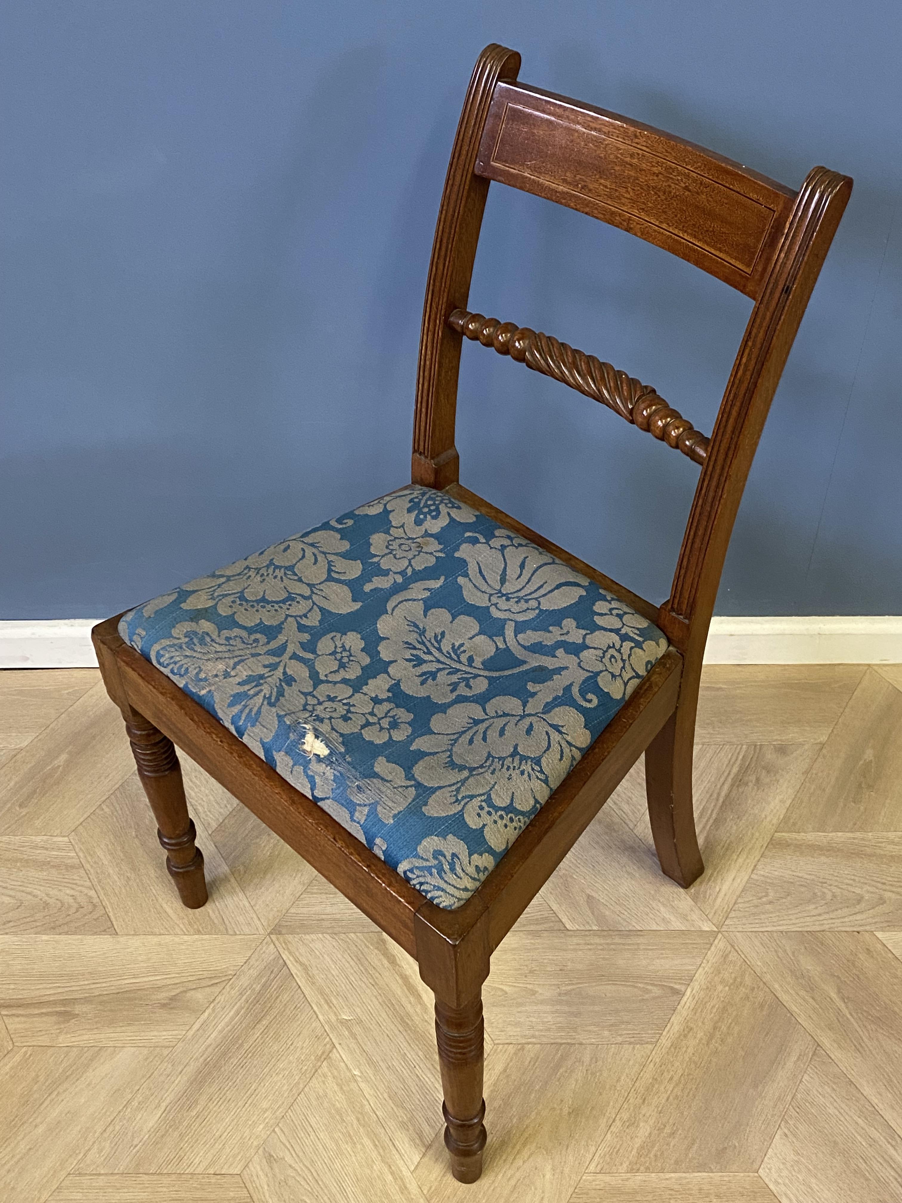 A mahogany side chair and wine table; together with a Victorian foot warmer - Image 4 of 7