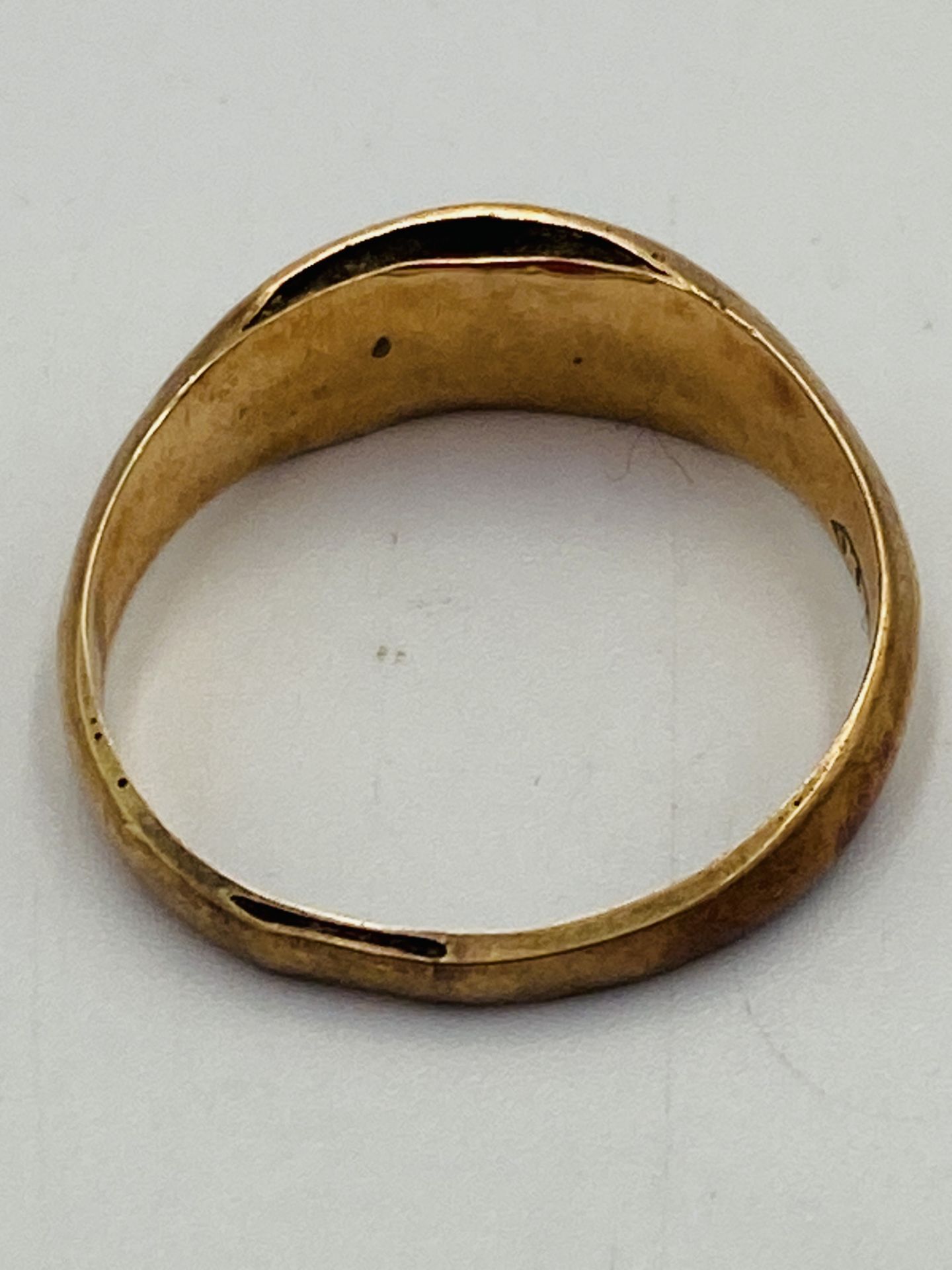 9ct gold bracelet with 9ct gold ring - Bild 6 aus 6