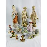 Quantity of porcelain figurines