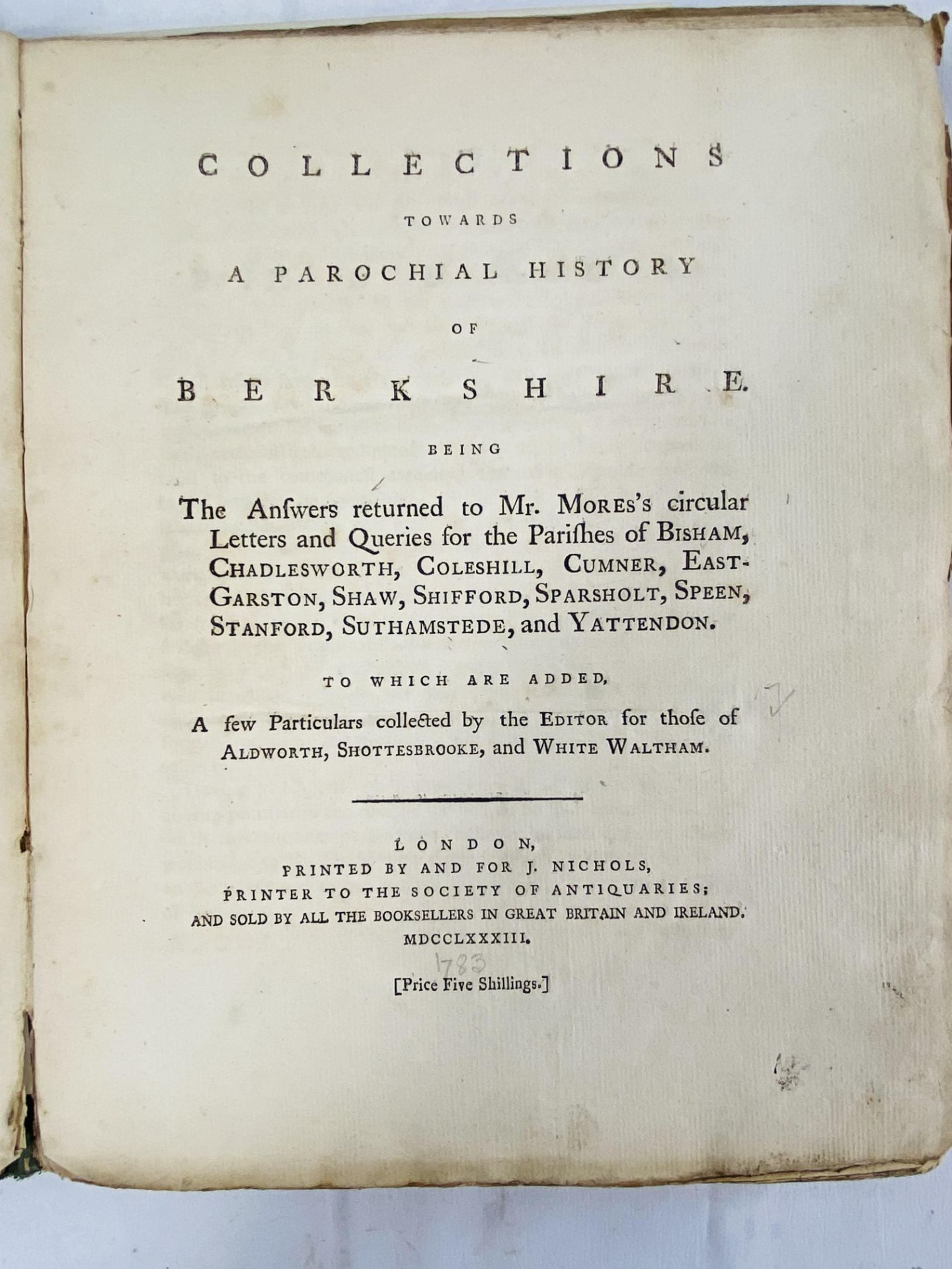 Bibliotheca Topographica Britannica No. XVI, 1783. - Bild 6 aus 9
