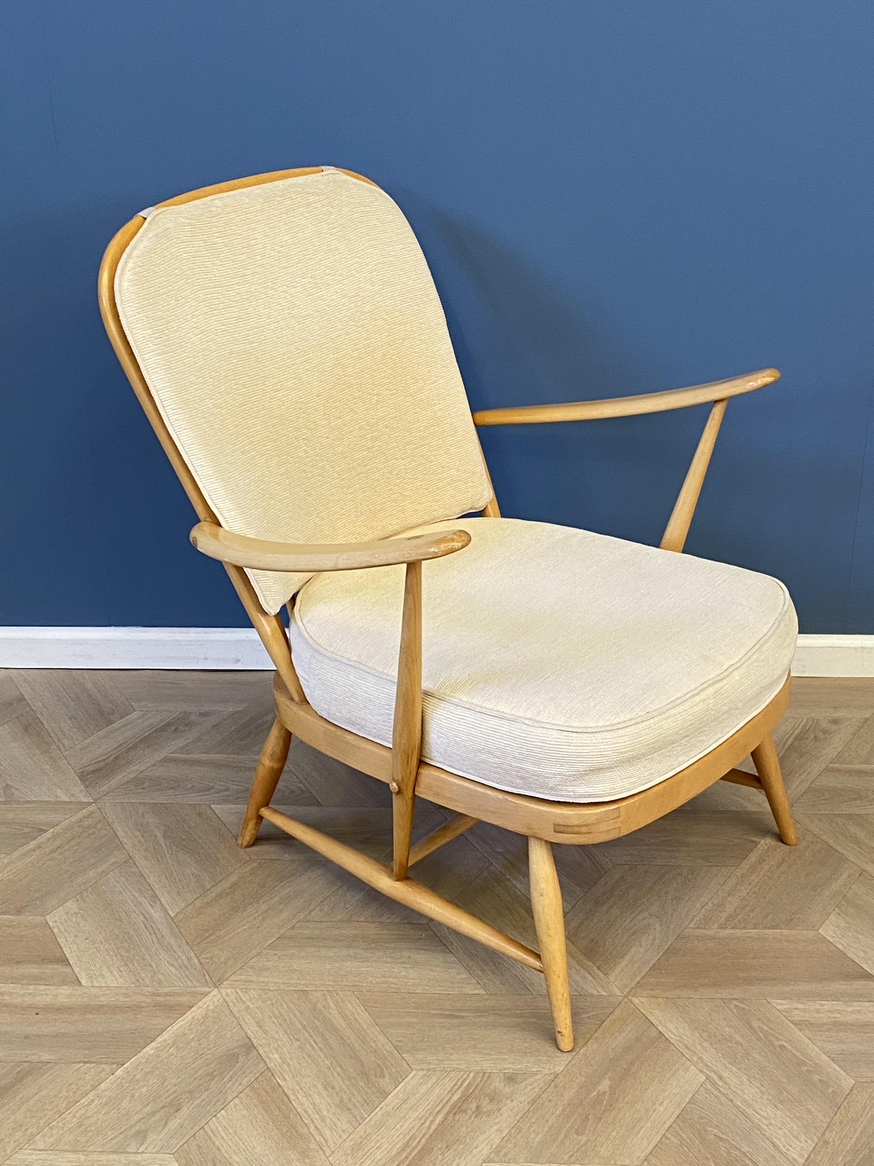 Ercol style open armchair - Image 6 of 7