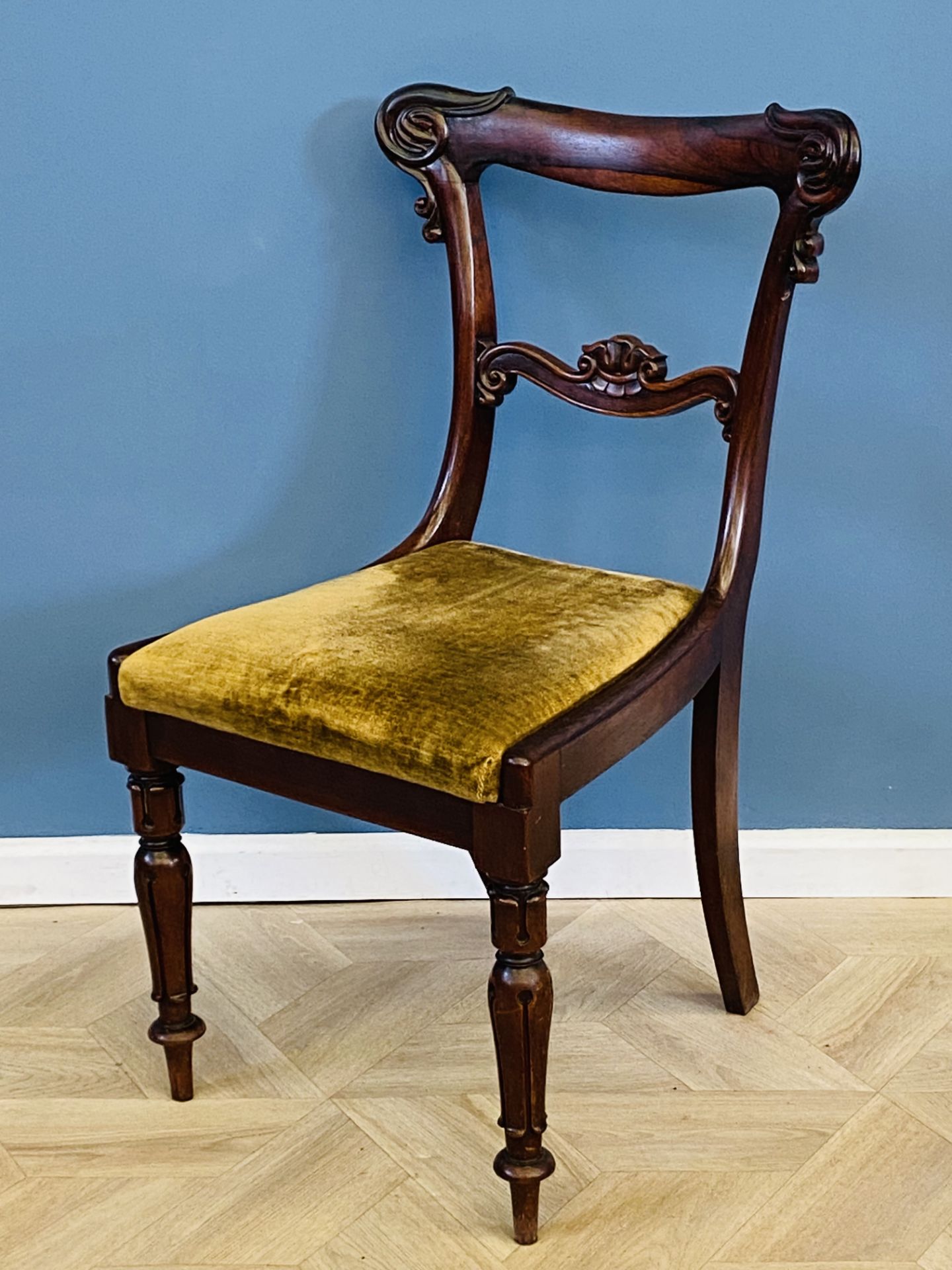 Set of four William IV rosewood dining chairs - Image 6 of 8
