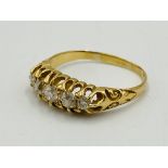 18ct gold ring set with diamonds