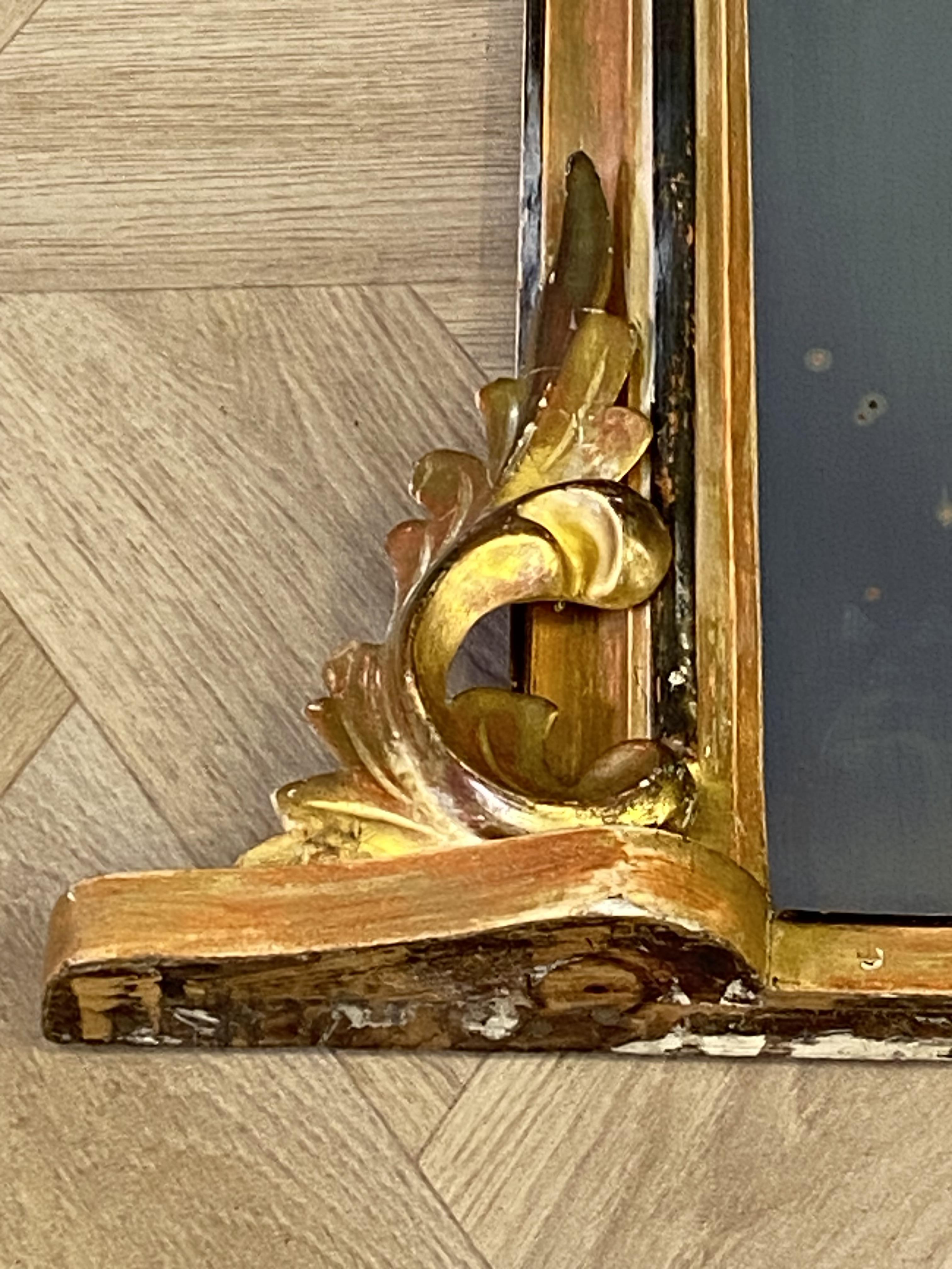 Victorian gilded rectangular overmantle mirror - Image 6 of 8