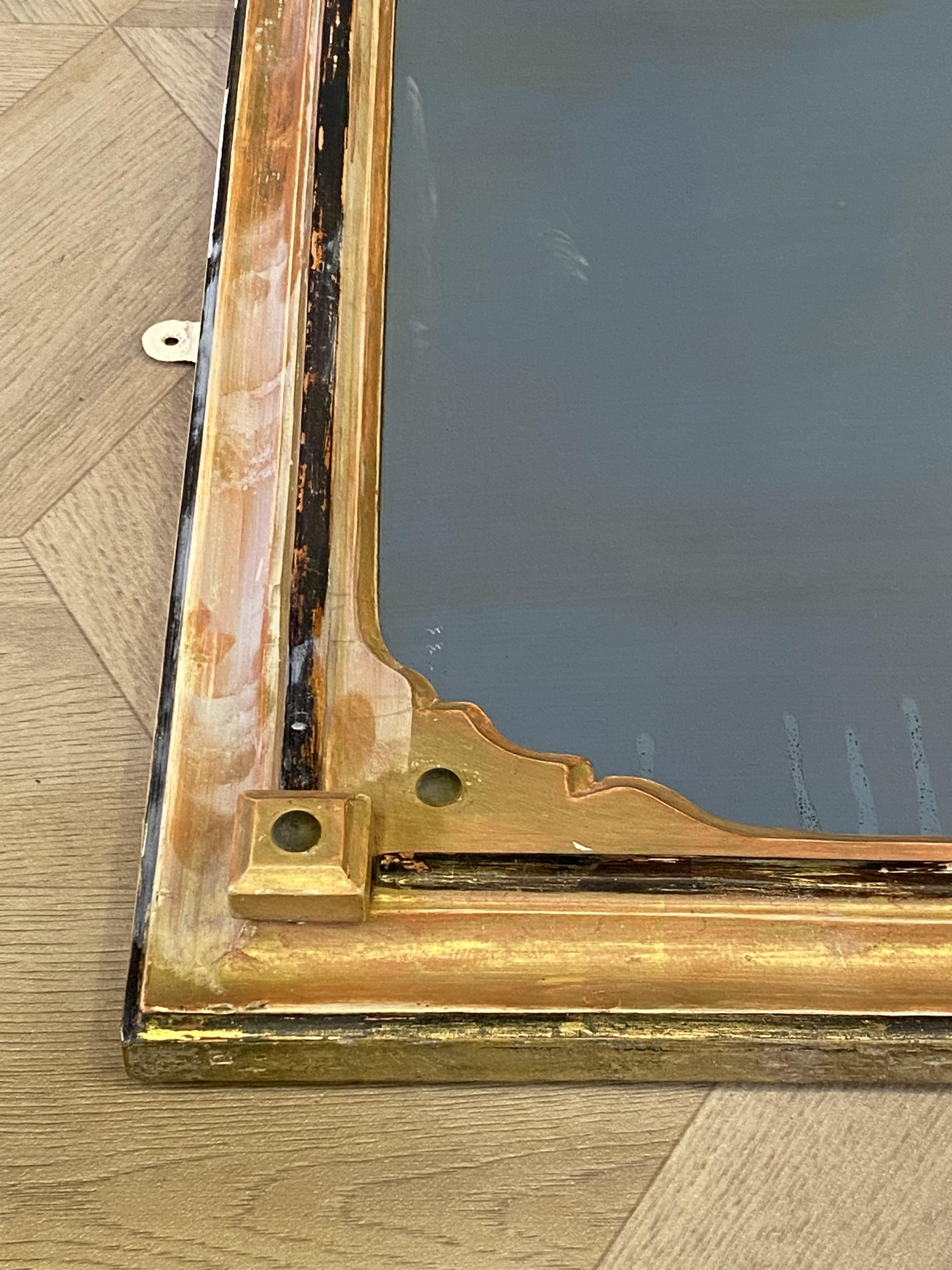 Victorian gilded rectangular overmantle mirror - Image 4 of 8