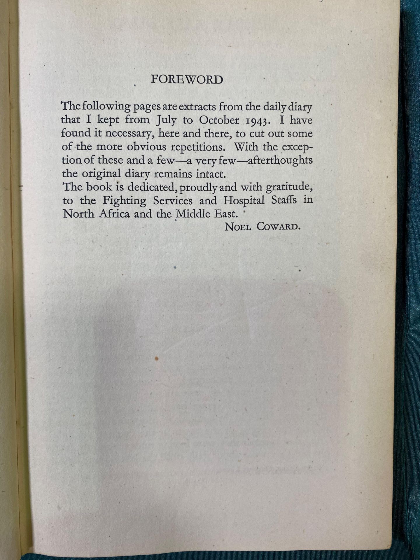 Noel Coward, Middle East Diary, first edition, William Heinemann Ltd, 1944 - Image 5 of 7