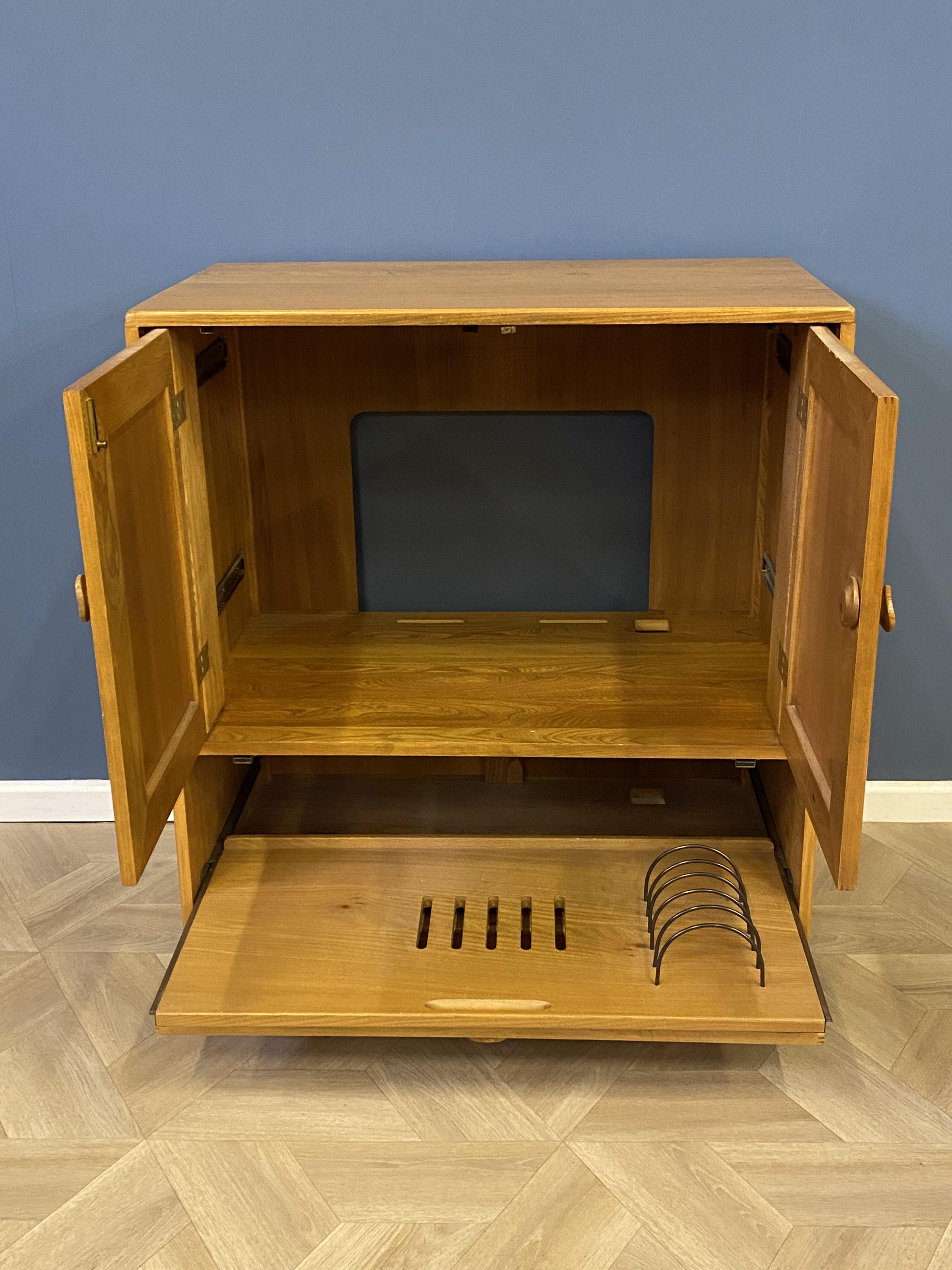 Ercol style television cabinet - Image 7 of 7