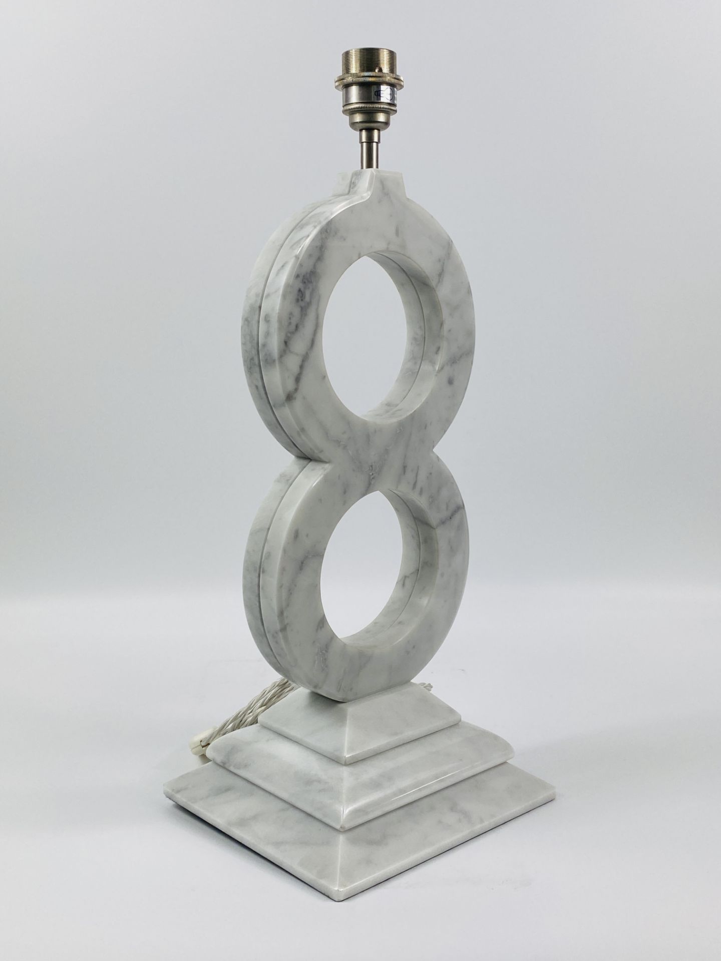 Composite marble table lamp - Image 6 of 6